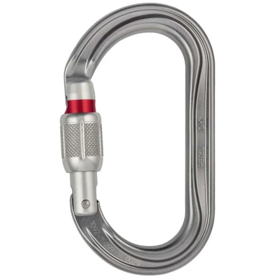 Mousqueton OK Screw Lock par Petzl : ovale en aluminium � verrouillage manuel - Petzl