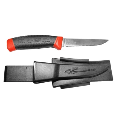 Couteau Grundens Gage, lame dentel�e en acier inoxydable 440 - Grund�ns