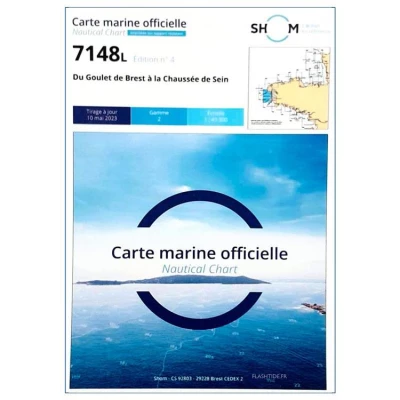 Carte marine 7148L du Shom - Du Goulet de Brest � la Chauss�e de Sein - Shom