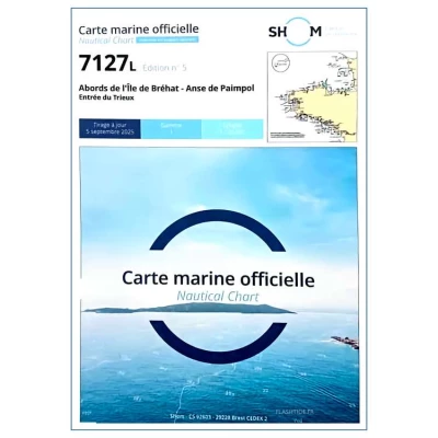 Carte marine 7127L du Shom - Abords de l��le de Br�hat - Anse de Paimpol - Entr�e du Trieux - Shom