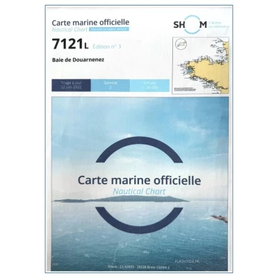 Carte marine 7121L du Shom - Baie de Douarnenez - Shom