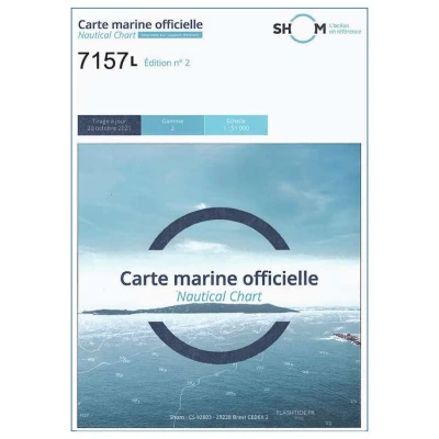 Carte marine 7157L du Shom - De la Pointe d'Agon au Cap de Carteret - Passage de la D�route - Shom