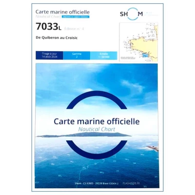 Carte marine 7033L du Shom - De Quiberon au  Croisic - Shom