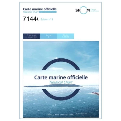 Carte marine 7144L du Shom -Embouchure de la Vilaine - De Damgan à La Roche-Bernard - Shom
