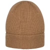 Bonnet en laine m�rinos par Native Spirit, Camel