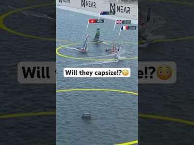 Swiss??sailing on the EDGE!?????#sailgp #sailing #racing #crash#shortsfeed #speed