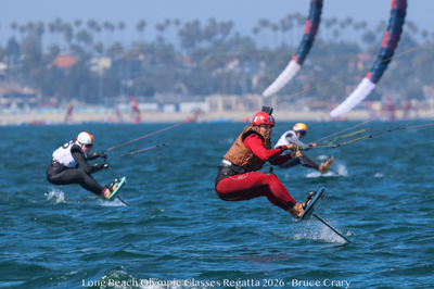 
			Lauriane Nolot en or � Long Beach, sur le plan d'eau des Jeux Olympiques 2028 - Voile Banque Populaire		