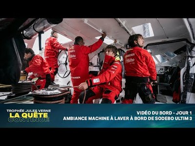 Ambiance machine à laver à bord de Sodebo Ultim 3 !