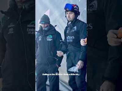 Switching between AC40 and AC75 training / America's Cup sailing on Taihoro