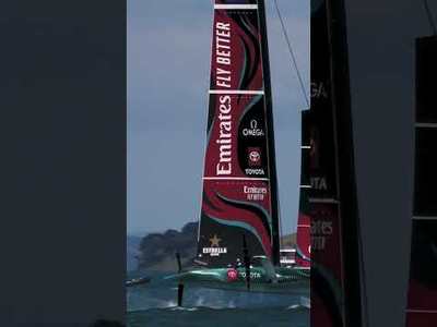 Emirates Team NZ Flying High #ac37 #sailing #americascup #shorts
