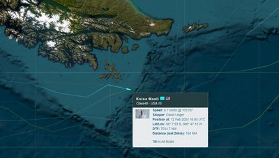 02/12/24 13:30 UTC David Linger franchit le Cap Horn sur Koloa Maoli - Global Solo Challenge