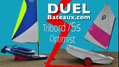 Duel Tribord/5s Vs Optimist - YouTube
