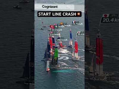 Who's at FAULT?!??For this crash in season2?#sailgp #sailing #racing #sailracing #crash #shorts