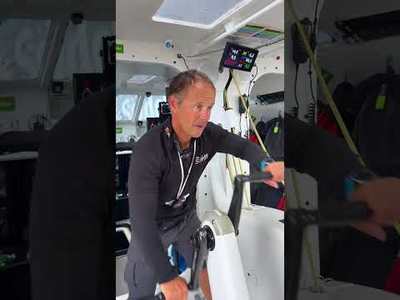 Ambiance offshore � bord de Sodebo Ultim 3 