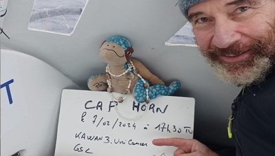 02/07 17:30 UTC : Franois Gouin franchit le Cap Horn sur Kawan3 Unicancer! - Global Solo Challenge