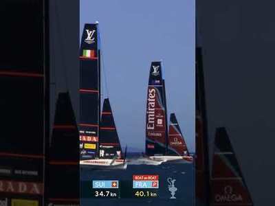 nailing that port tack start: a risky move / Sardinia Regatta Review / AC40 sailing regatta