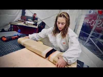 Violette Dorange d�coupe son bateau ! Plongez dans les coulisses du chantier Initiatives-Coeur