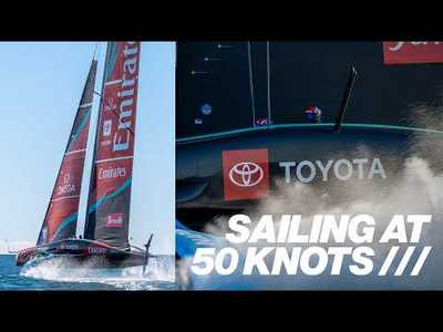 Taihoro sailing at 50 knots /// AC75 America's Cup training