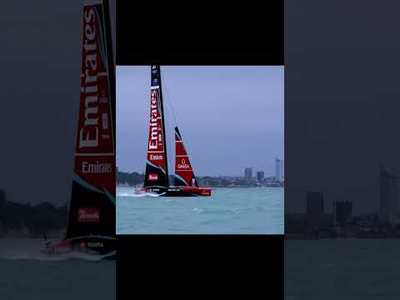 Sailing across the Hauraki Gulf at 50 knots