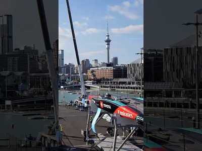 Taihoro is out of the shed again -�off for a spin on the Waitemat!