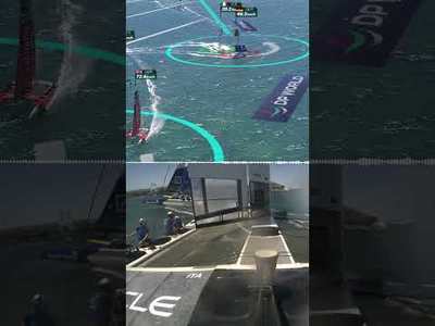What is it like to be onboard an F50 after a close call?  #SailGP #sailing #racing
