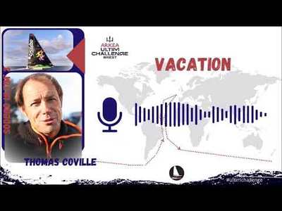 Thomas Coville skipper de Sodebo Ultim' 3  la vacation du 14 fvier 2024