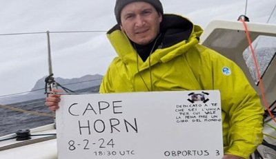 08/02/24 18:30 UTC : Riccardo Tosetto franchit le cap Horn sur Obportus - Global Solo Challenge