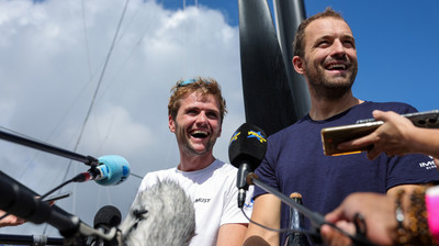 Sam Goodchild et Los Berrehar (MACIF Sant Prvoyance) troisimes de la TRANSAT CAF L'OR en IMOCA